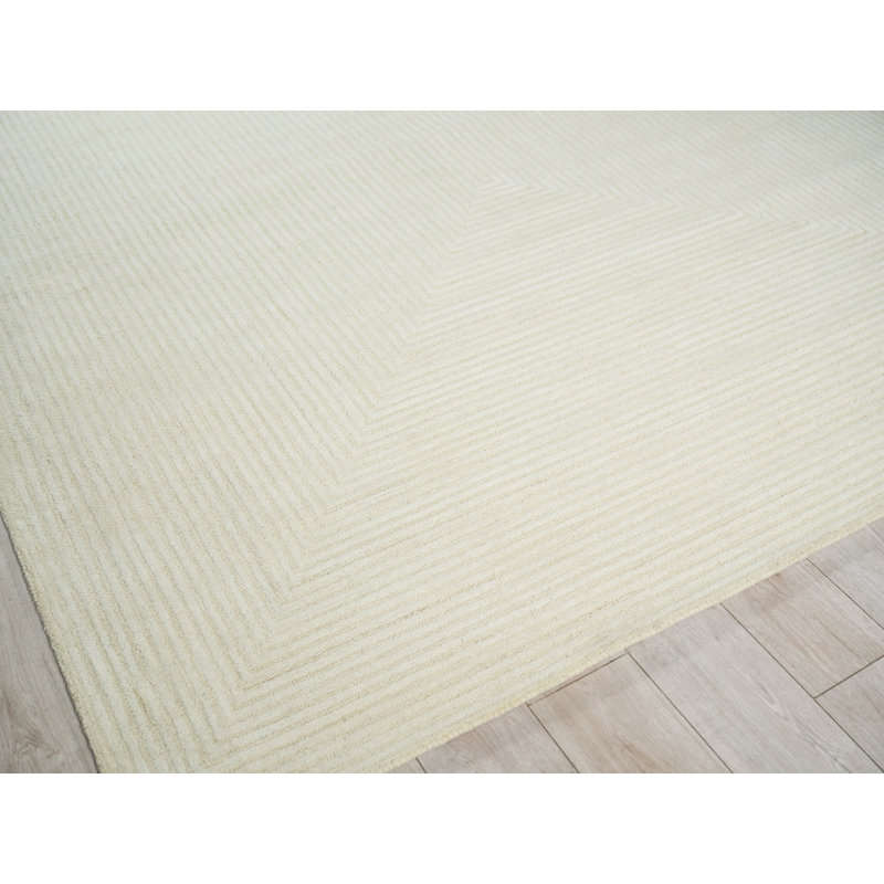 Serenity handloomed PET Beige/Brown Area Rug, Ivory, Rectangle 8' x 10'