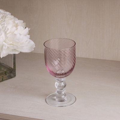 Ensemble de 4 verres à vin tourbillon GLASS (rose) 8 oz liq.