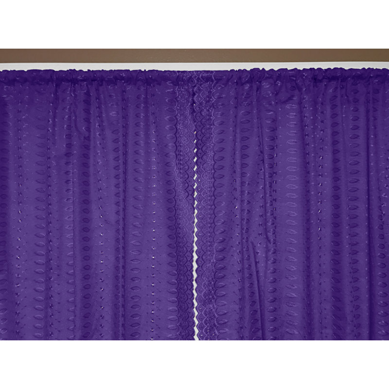 Hollander Cotton Blend Room Darkening Curtain Pair, Purple, 42" W x 108" L