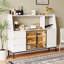 Buffet moderne avec 3 tiroirs et porte en verre