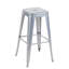 Tabouret à hauteur de comptoir de 30 pouces, ensemble de 2 tabourets de bar en métal sans dossier, non empilable, amovible et facile à assembler, conception peu encombrante pour îlot de cuisine / bar / café / salle à manger (argent)-130942024-130942029