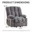 Fauteuil inclinable de massage de 37,4 po Rosalin avec deux porte-gobelets latéraux et deux télécommandes idéales pour la maison-132154342