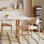 ash wood oval dining table set-1237241986
