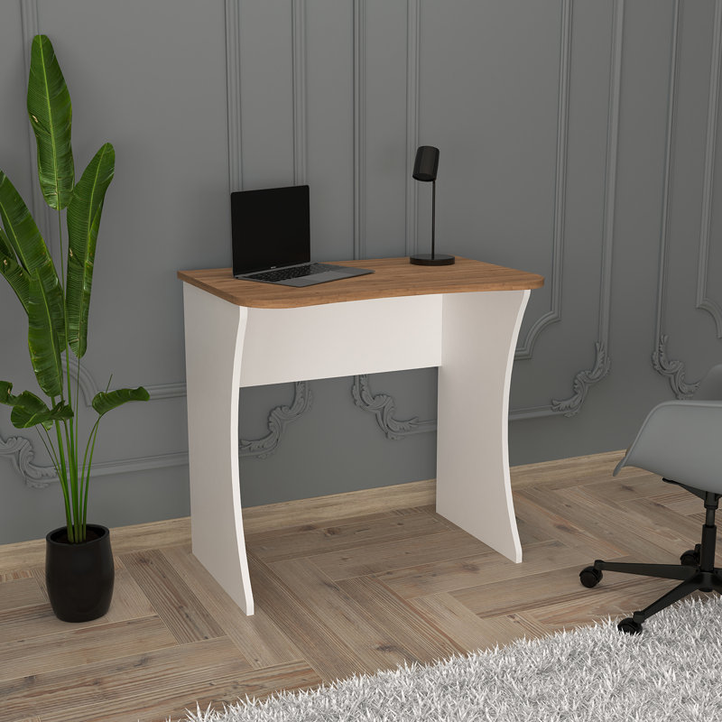 Bimossa Mila 80cm Modern Desk, 2 Sizes & 3 Colours, Compact Working Desks, Writing Desk, Laptop & PC Desk and Table, Stylish Office Desks, Kids Desk and Computer Table
