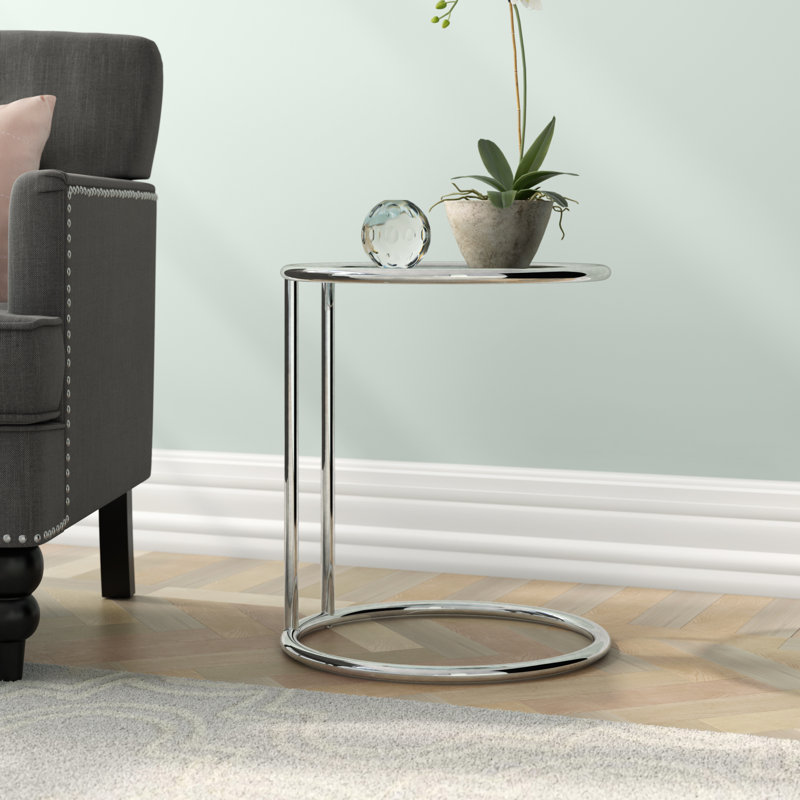 Davin C Table End Table, Chrome