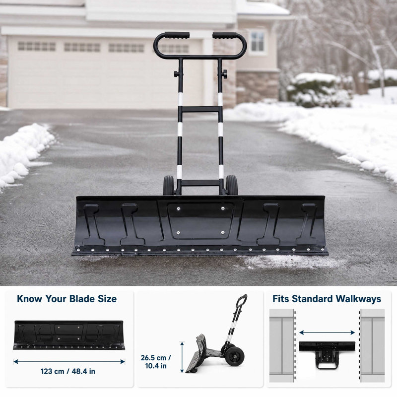 Adjustable Dustpans with Replaceable Head, 48.4" L x 26.5" W