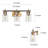 Nayomee 3 - Light Dimmable Brass/Black Vanity Light
