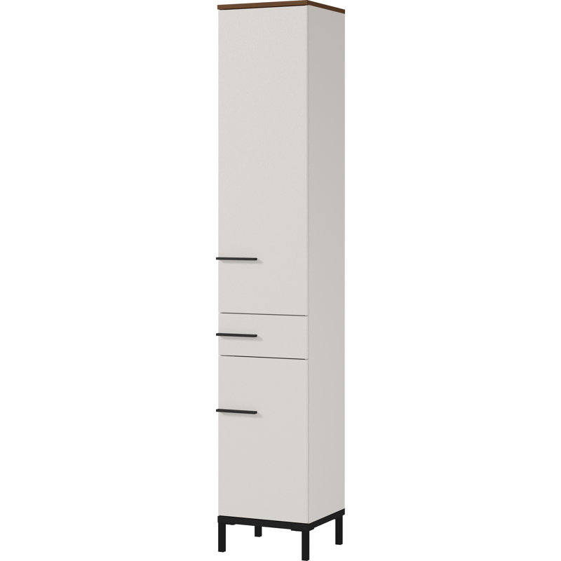 Yonkers Bathroom Storage, Walnut / Cashemere