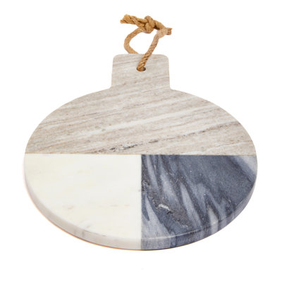 Lexi Home Timeless Kitchen Collection Natural 3 Tone Marble Cutting Board