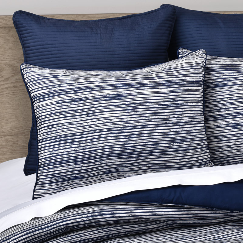 Dalton 3Pc. Comforter Set Navy, King Comforter + 2 King Shams