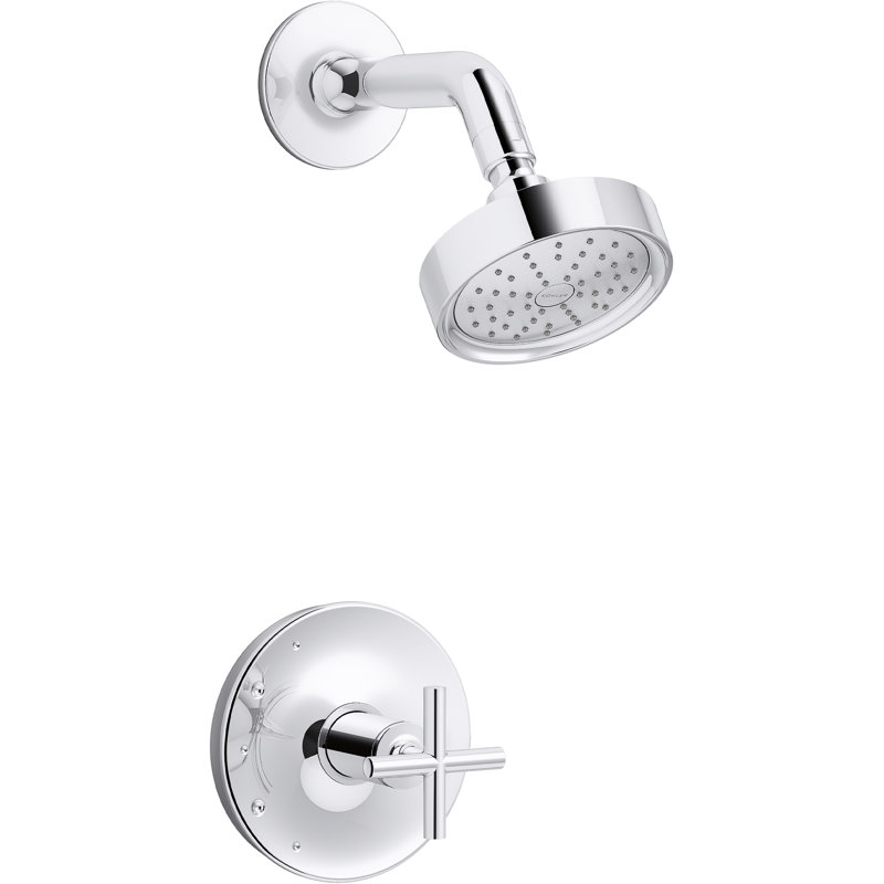 Purist Shower Trim, Polished Chrome, Cross Handle