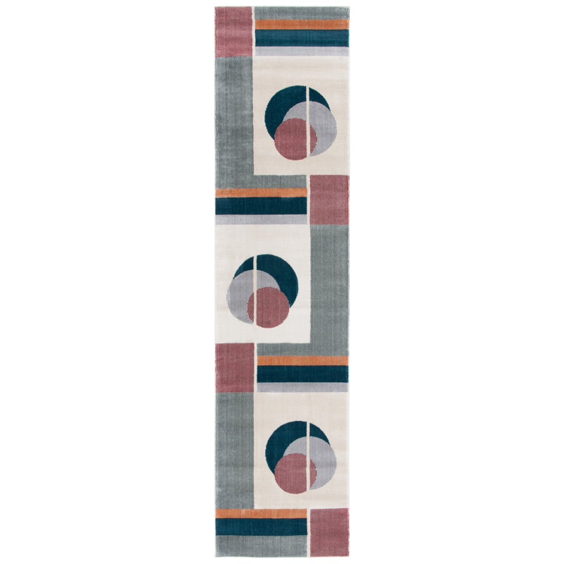 Tapis géométrique Honeycutt 300 Performance, Tapis de couloir 2 pi 2 po x 9 pi