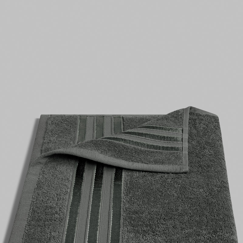 Arcadia Bath Sheet, Gray, Fingertip Towel - 1 Pack