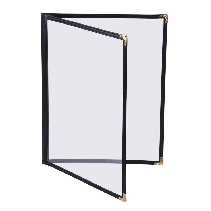 WeChef - Paquet de 30 couvercles de menu pour restaurant 8,5 x 11, Noir, 8,5 po x 14 po