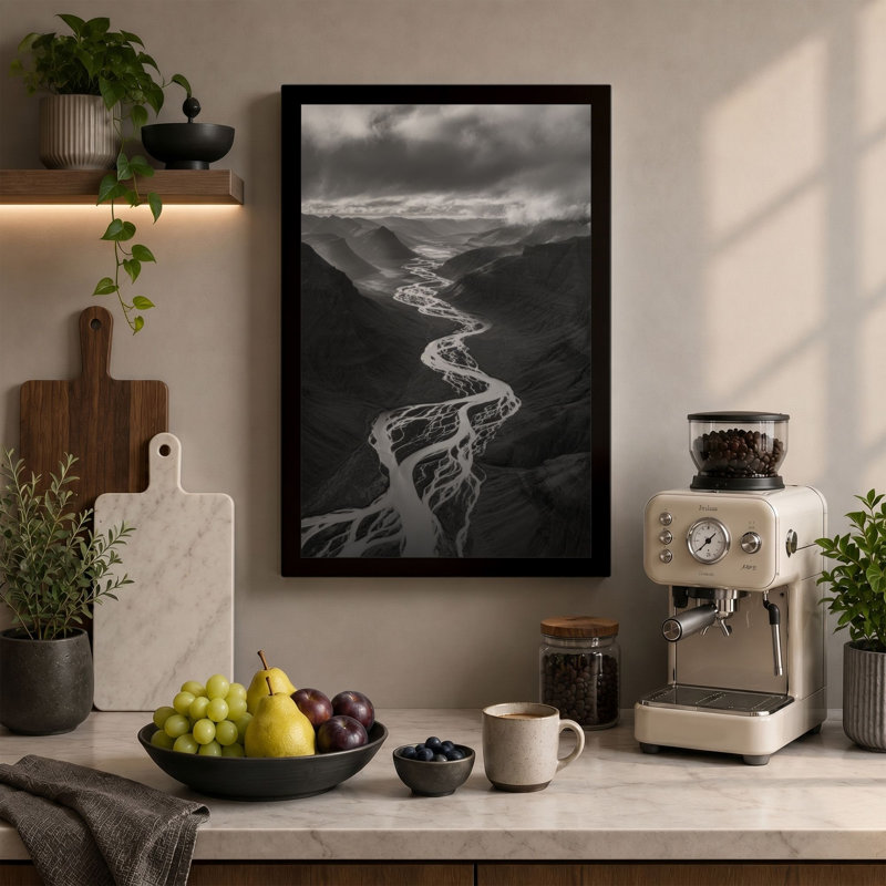 Print, 30x20 - 76.2 x 50.8 cm, Teal Border