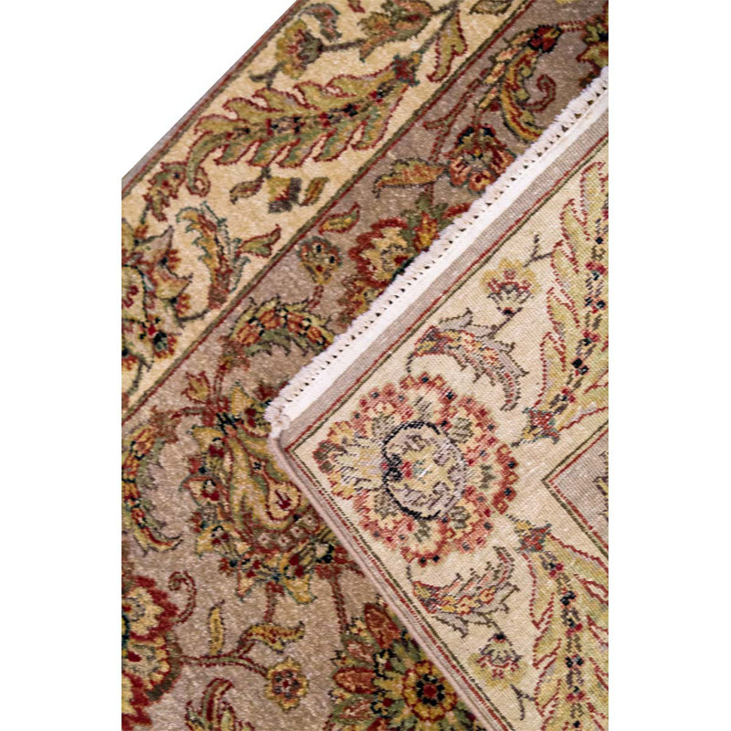 Tapis ivoire et chameau noué à la main de haute qualité