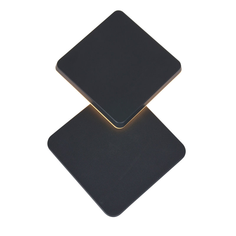Spady Black Integrated LED Outdoor Armed Sconce