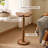 Solid Wood Butterfly-Shaped End Table,Pedestal Drink Table, Tall Plant Stand-118726978