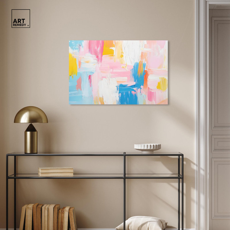 Colorful Daybreak II 30" x 20" Abstract Canvas Wall Art