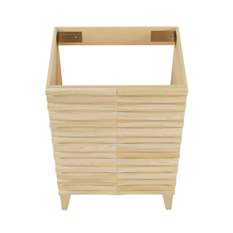 Meuble-lavabo blanc 24 po Cascade, Naturel