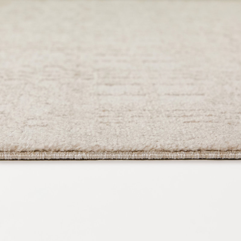 Weekes Beige Contemporary Plaid Area Rug, 5'3" x 7'