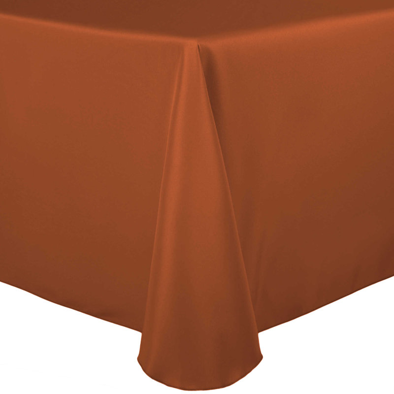 Abdikarin Solid Color Round Tablecloth, 3, Burnt Orange