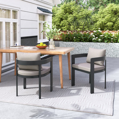 Jerry Aluminum Dining Chairs by Wade Logan