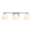 Luminaire de salle de bain transitionnel 3 lumières en nickel brossé l 26 po avec abat-jour en verre opale satiné-131094064-131094065