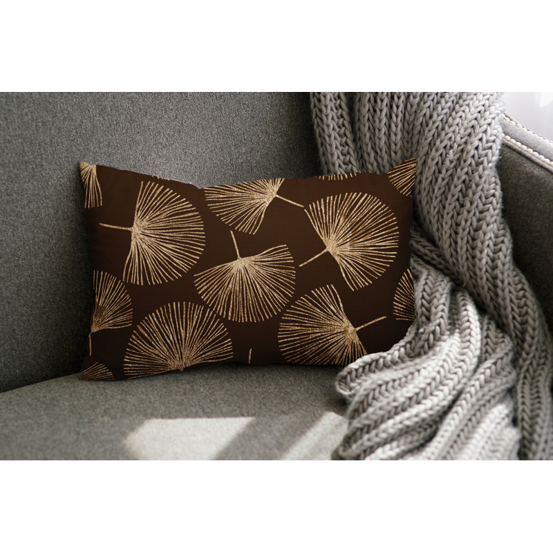 Coussin lombaire intérieur / extérieur Joba Dandilion, Brun / Doré