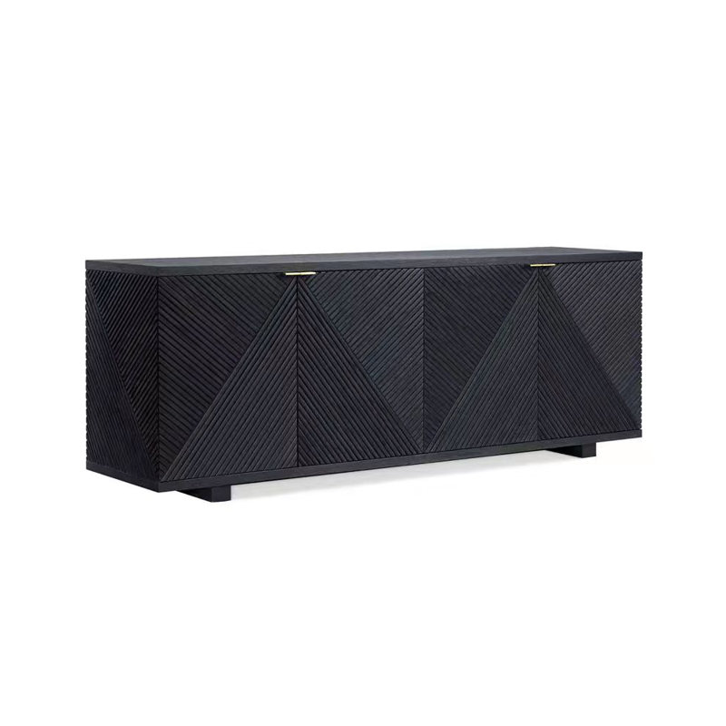Meuble télé Nordic, 62.99", Noir, noir, noir, noir