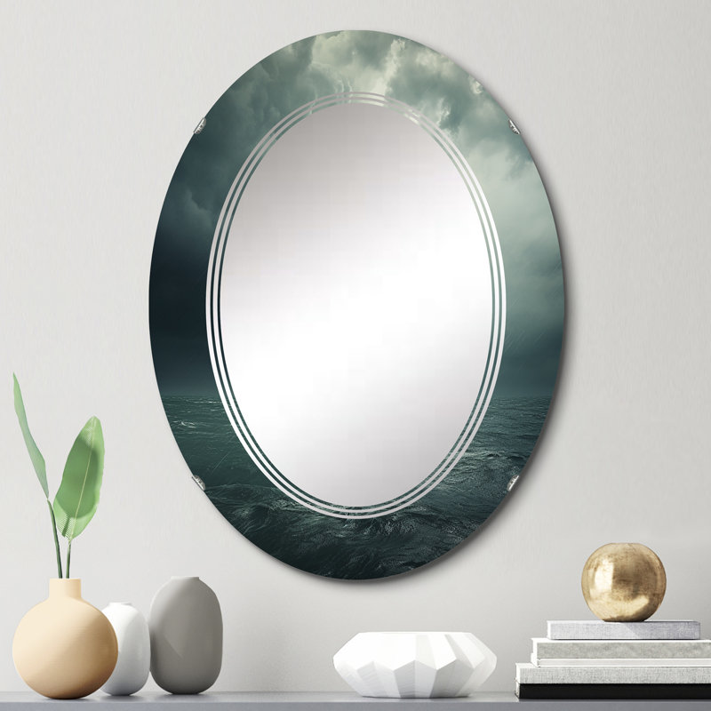 Hitra - Nautical & Beach Wall Mirror Oval, 30 po x 20 po