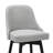 26" Modern Performance Vegan Leather Swivel Counter Height Bar Stool with Black Wood Base & Black Metal Footrest, Light Gray/Black – Jacqueline by Pipp & Liv (Single)-2122093637-2122093643