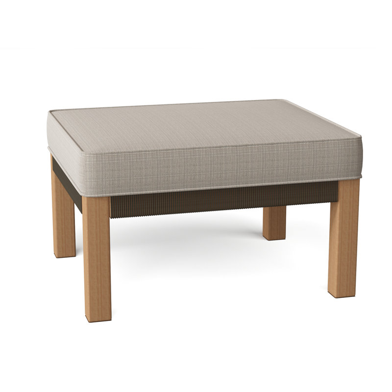 Hudson Outdoor Ottoman, Hudson Charcoal Lace, Cloud