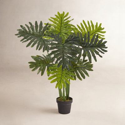 Faux Philodendron Plant in Nursery Pot