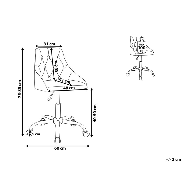 Melbeta Velvet Office Chair