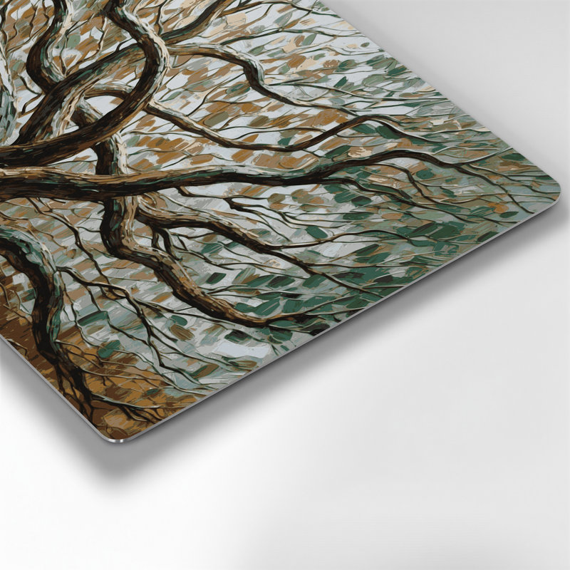 Art mural en métal avec branches d'orme botaniques, H 11 po x l 14 po