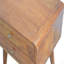 Table de chevet courbée en bois massif