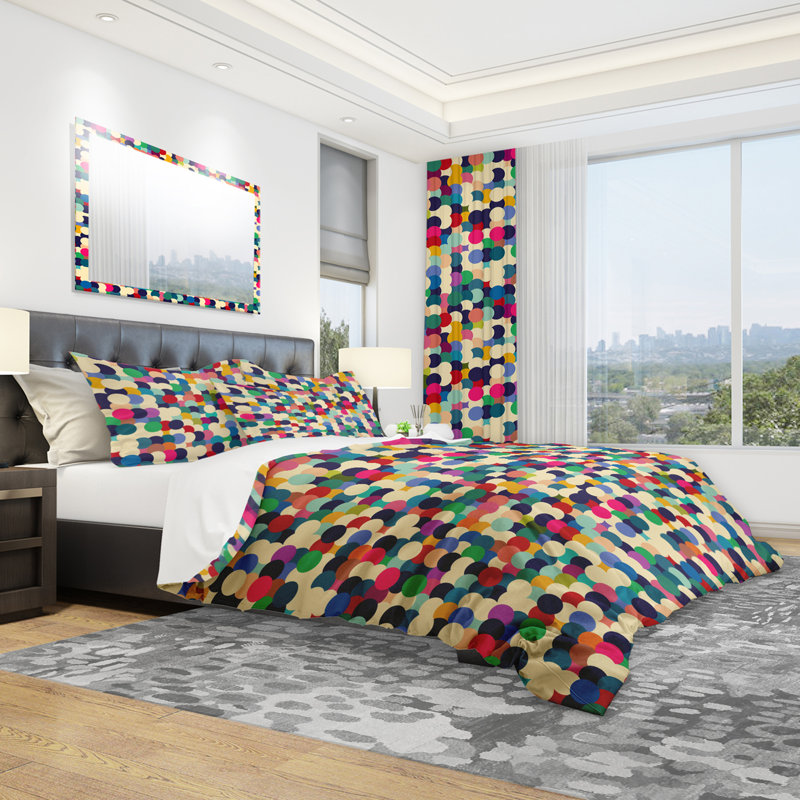 Ensemble de housse de couette moderne et contemporaine, Housse de couette très grand + 2 taies décoratives