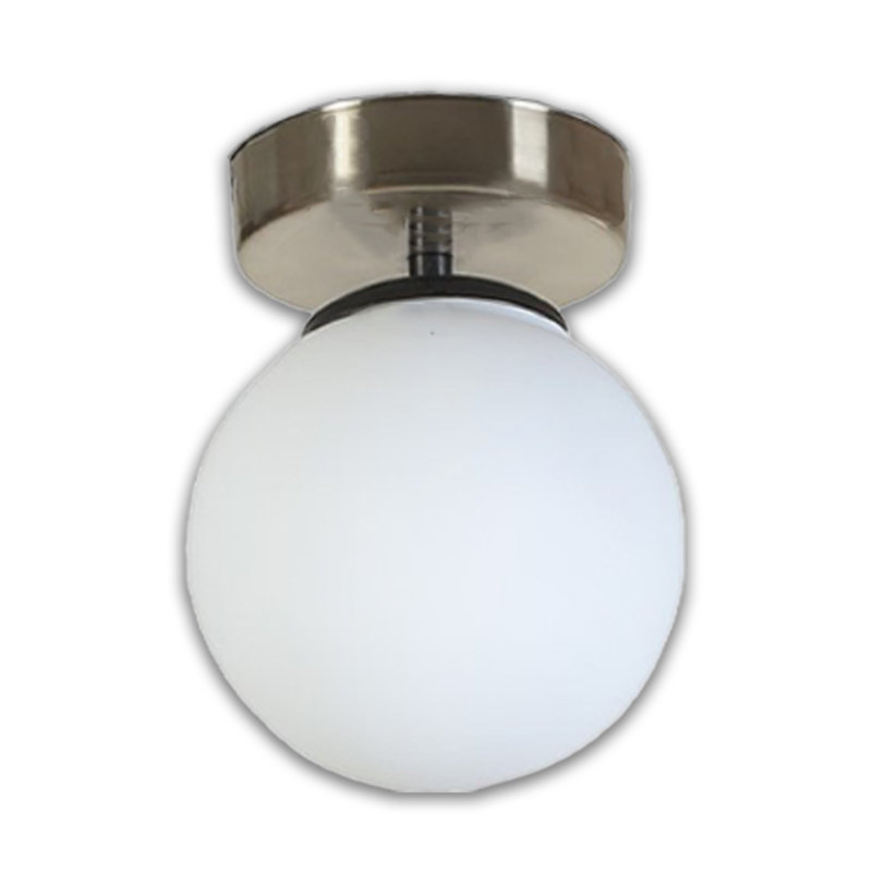 Plafonnier en métal avec couvercle en verre