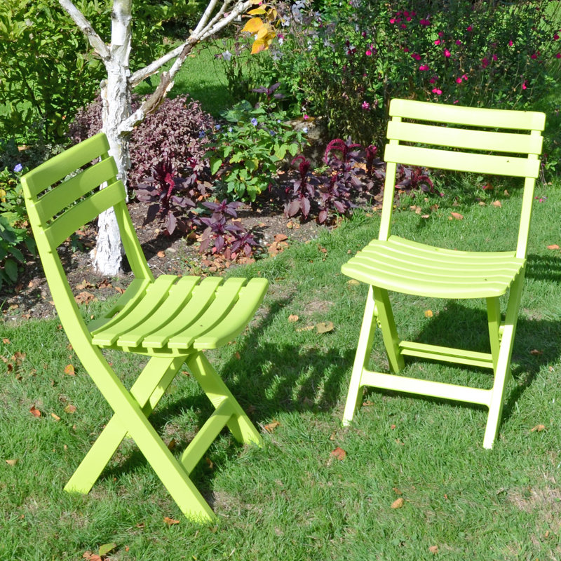 Brescia Folding Chair Lime PACK Of 2, Lime