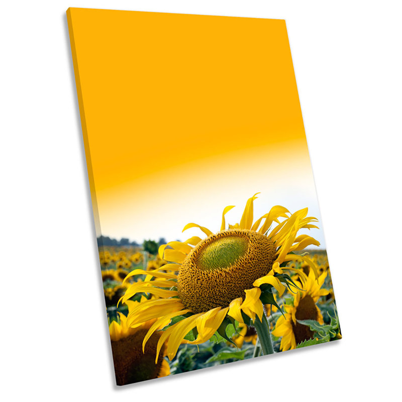 Sunflower Sunset Flower - Wrapped Canvas Print, 61cm H x 40.6cm W