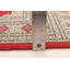 Tapis rouge / brun en laine noué à la main de conception unique 2 pi 11 po x 5 pi Moneka New Age