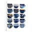 Pretty Blue Coffee Cups I - Single Picture Frame Print on Canvas-472217479-472217473