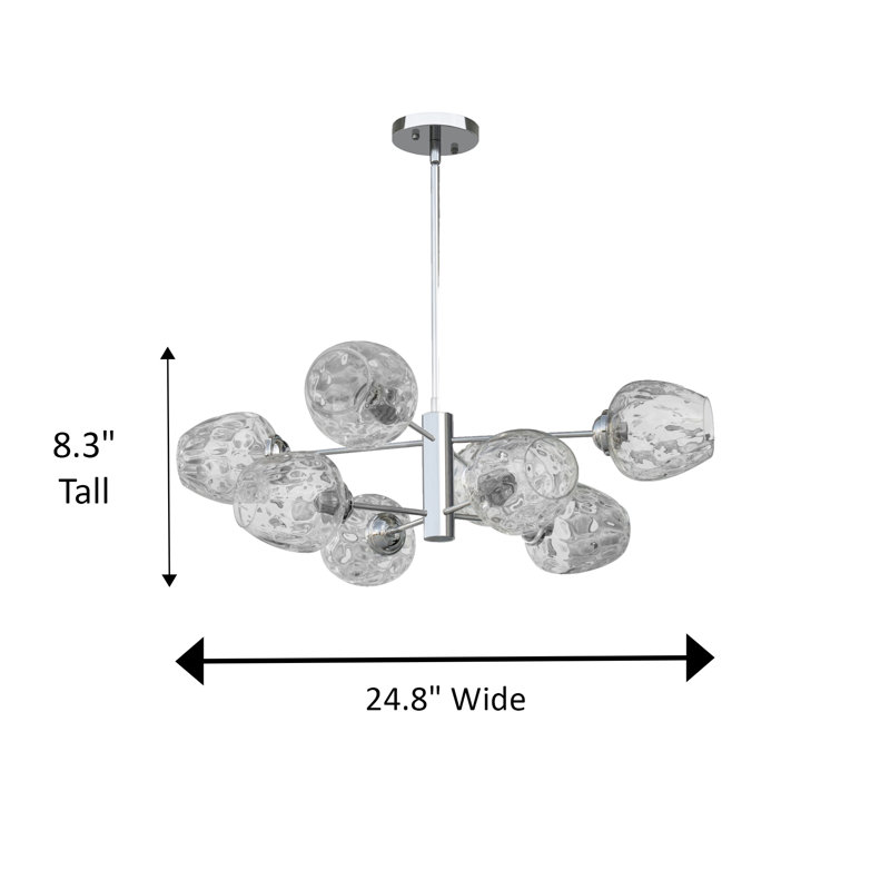 Nateria Dimmable Sputnik Linear Chandelier