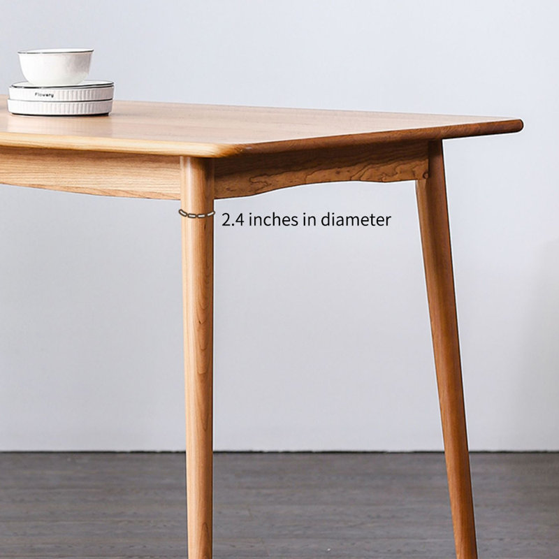 Table de salle à manger rectangulaire en bois massif All 31,5 po, H 29,5 po x L 63 po x l 31,5 po