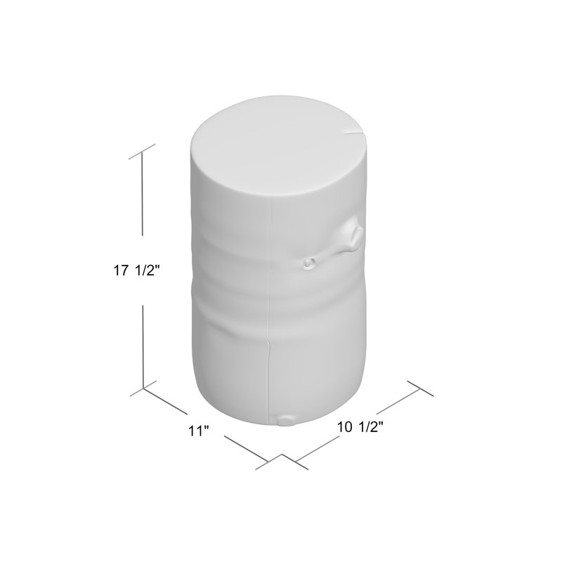 Dalkeith Smooth Cement Finish Ceramic Garden Accent Stool