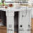 63" Large Imitation Marble Bar Table With Roman Column,Island Table With Charging Station,Mordern Dining Table,Home Bar Unit