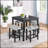 Dining Table, Bar Table and Chairs Set, 5 Piece Dining Table Set, Industrial Breakfast Table Set-630494171-632943661-632943652