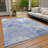 Machine Washable Indoor/Outdoor Xhevrie Denim Rug-513986601