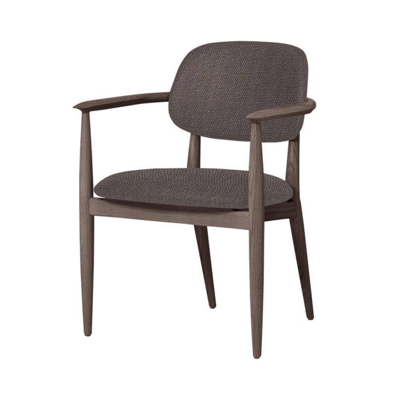 Slow Arm Chair, Soap Finished Walnut, Medley 61002